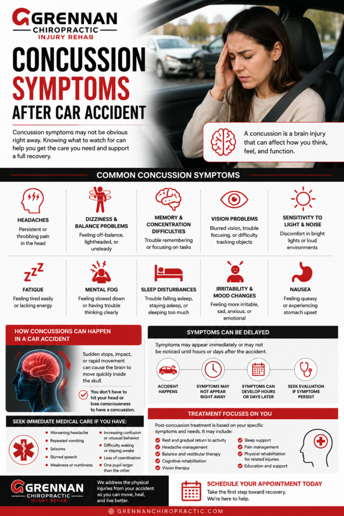 Concussion Symptoms After Car Accident
