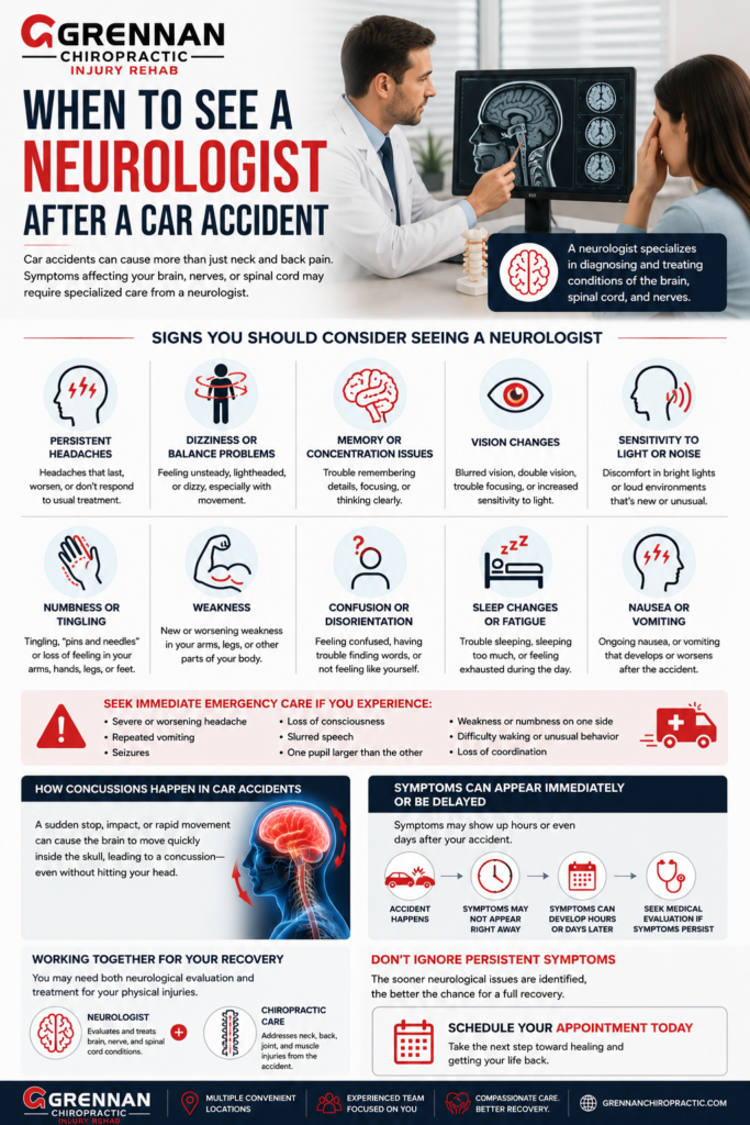 When to See a Neurologist After a Car Accident